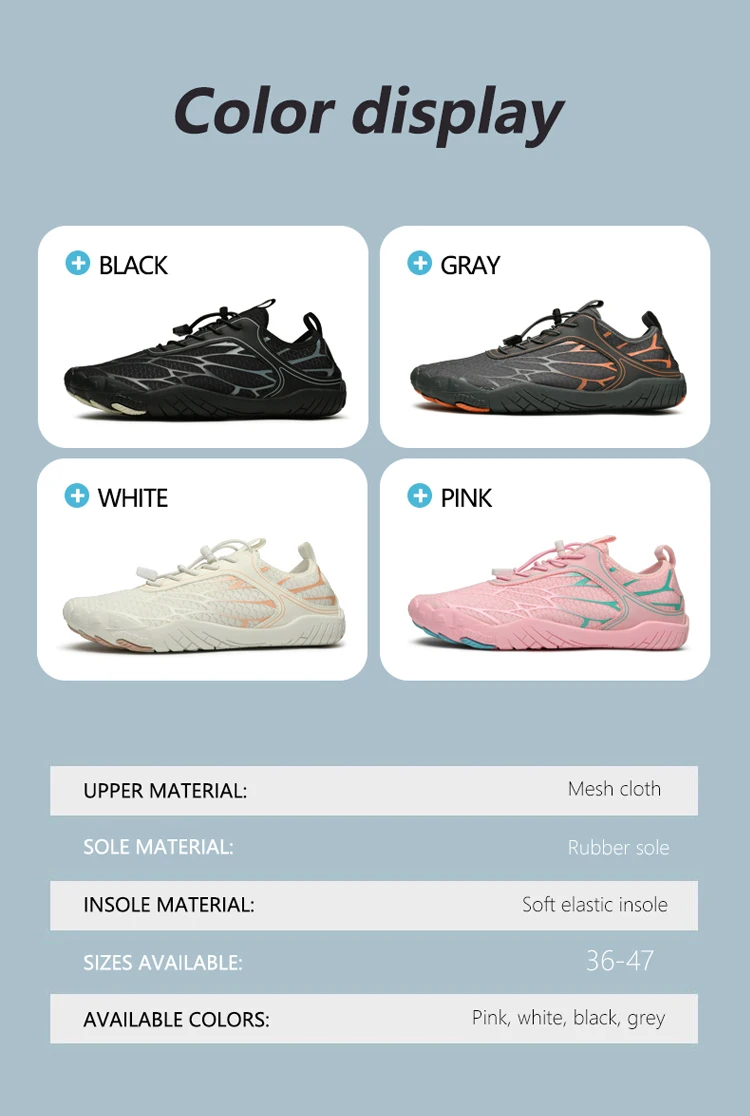 Aqua Shoes For Men Women Barefoot Water Shoes Anti-Slip Quick-Drying Outdoor Beach Upstream Wading Swimming Shoe Sneakers Unisex