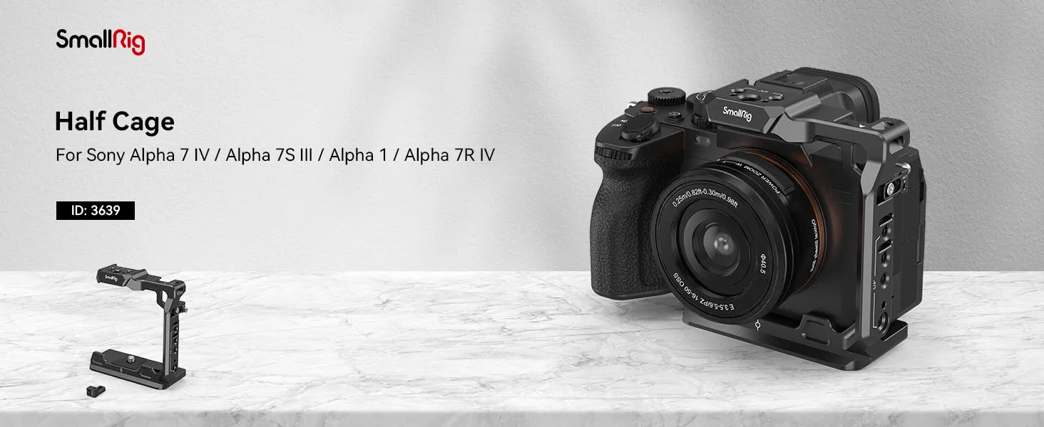 Camera Half Cage for Sony Alpha 7R V/Alpha 7 IV/Alpha 7S III/Alpha 1/Alpha 7R IV