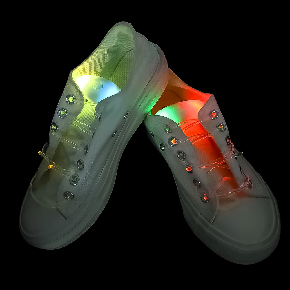 Description Picture 5 of item1 Pair Colorful LED Flash Light Up Shoe Laces Party Disco Shoes Strap Glow Stick Shoelaces Boys Girls Multicolor Shoe Strings