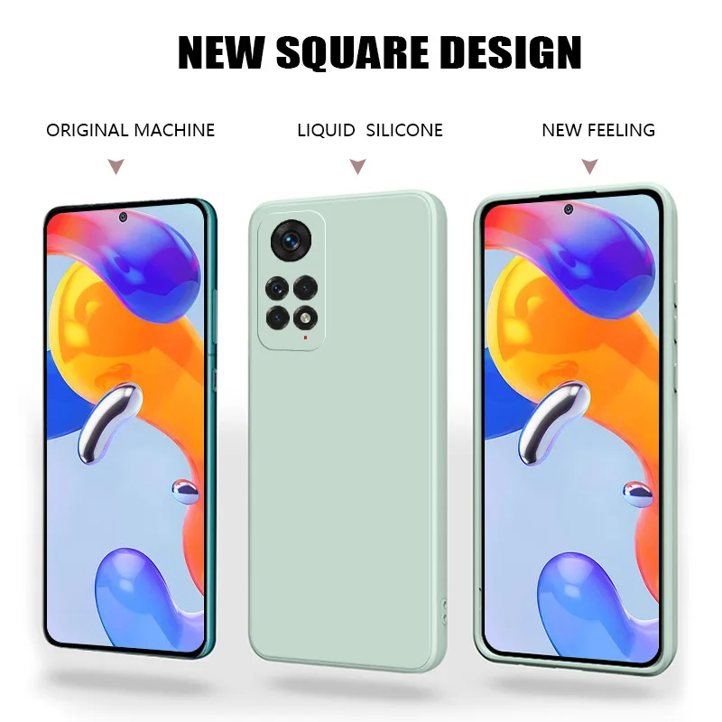 Carcasă din silicon lichid pentru Xiaomi Redmi Note 11 10 9 Pro 11s 10s 9s 11E 11T Poco F3 X3 M3 M4 Pro Mi 11 Lite 5G NE_voghion.com