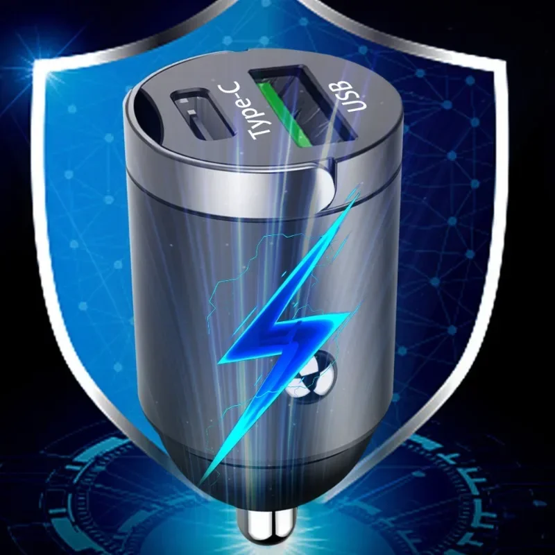 차량용 USB C 타입 고속 충전기 라이터, 아이폰 QC3.0 PD30W, 미 삼성 화웨이 전원 어댑터, 100W