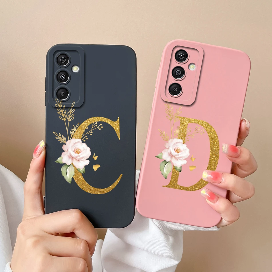 Custodia Semplice Per Samsung A15 4G 5G Rose Letter Mask Protezione Morbida Per Fotocamera In Silicone Liquido Per Samsung Galaxy A15 A 15 Cover Poste