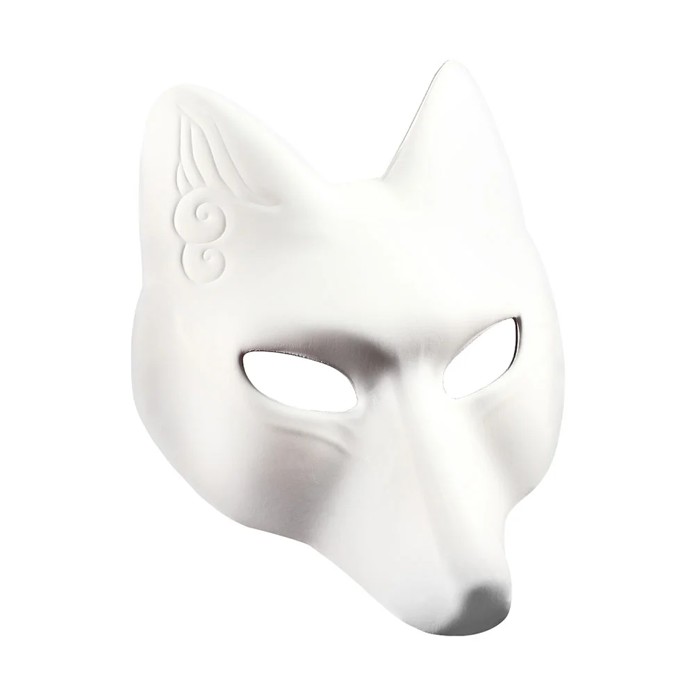 Beaupretty Halloween Mask Halloween Costumes White Paper Blank Mask Halloween Paintable Face Mask Animal Cosplay Mask Accessory