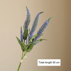 Lavender and Pastel Simulated Flower Bouquet for Elegant Wedding and Home Decor (Blue)