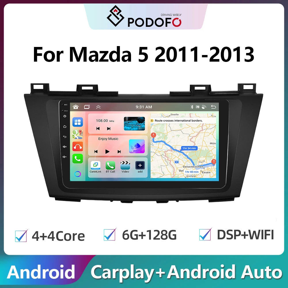 podofo-radio-do-carro-android-leitor-de-video-multimidia-navegacao-gps-carplay-unidade-de-cabeca-auto-stereo-2din-mazda-5-2011-2013