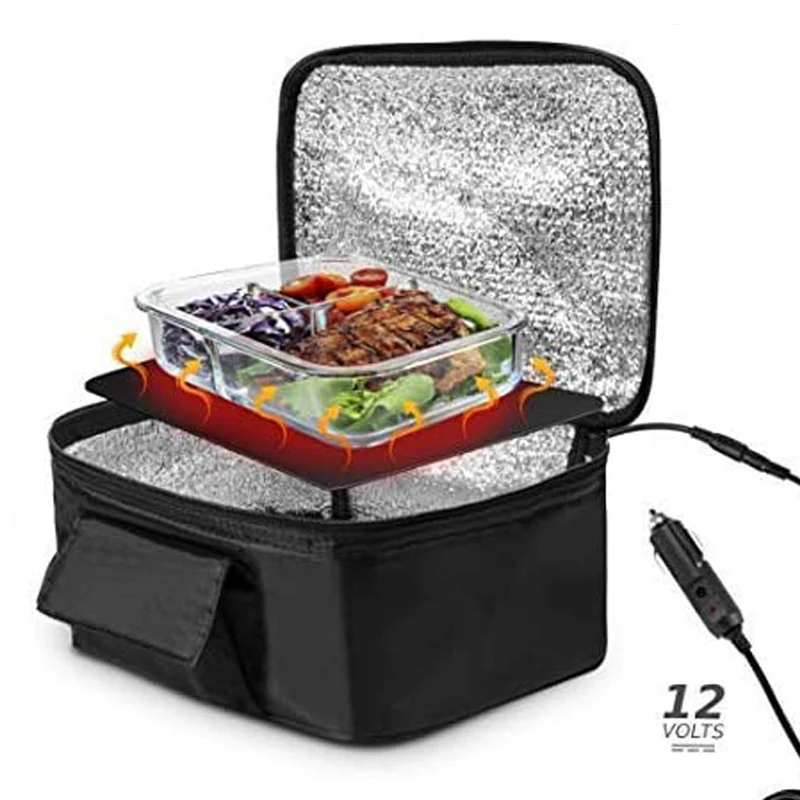 Mini auto portatile microonde 12V forno elettrico riscaldamento rapido  scatola da Picnic per viaggi campeggio cibo cucina accessorio da viaggio