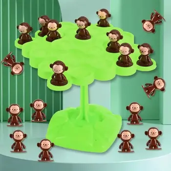 Stackable Mini Monkey Balance Tree Plastic Balancing Montessori Math Toy Random Color Desktop Toys Interaction Tabletop Game 1