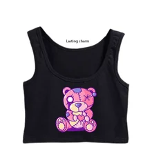 

Lasting charm pastel goth Japanese teddy bear anime kawaii menhe harvest top