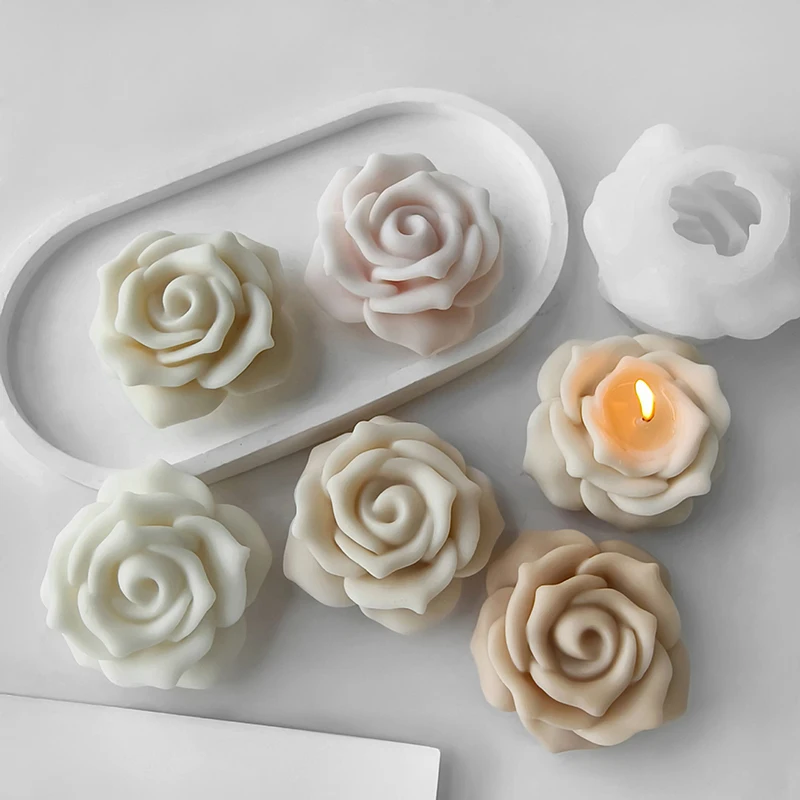 3D Rose Peony Flower Silicone Mold 1pcs DIY Handmade Floral Soap Chocolate Baking Mould For Valentine's Day Decor Gift Molds silicone mold,baking mold,soap molds
