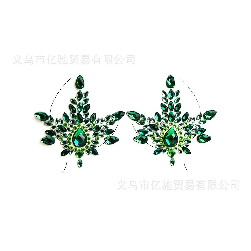 Crystal Diamond Temporary Tattoo Stickers for Women - Rhinestone Face, Chest, and Eyeshadow Decorations