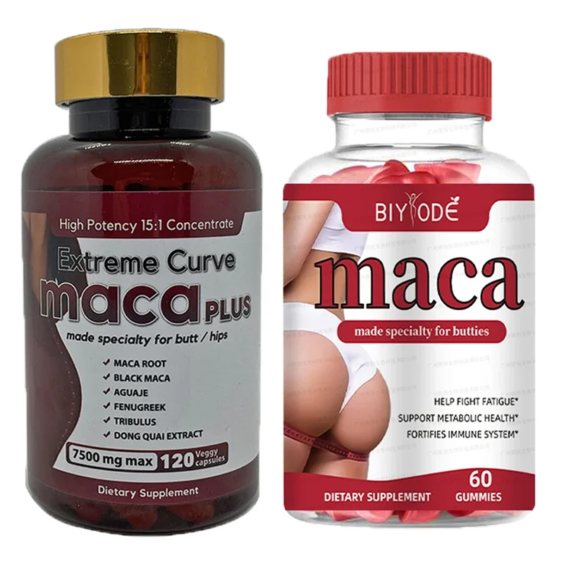 

2 bottles maca gummy capsules help shape curves strengthen your immune system support metabolic health balance female hormones
