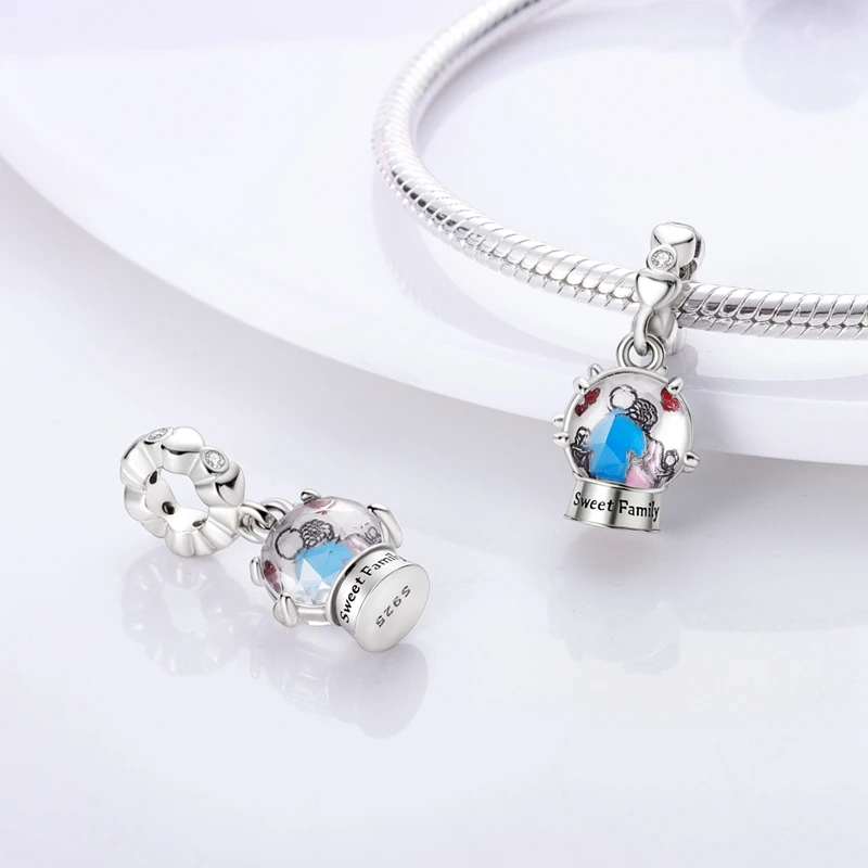 Rosa Ballett Mädchen Anhänger Charms Perlen passen Original Armband Halskette 925 Silber DIY Schmuck – Detail 20