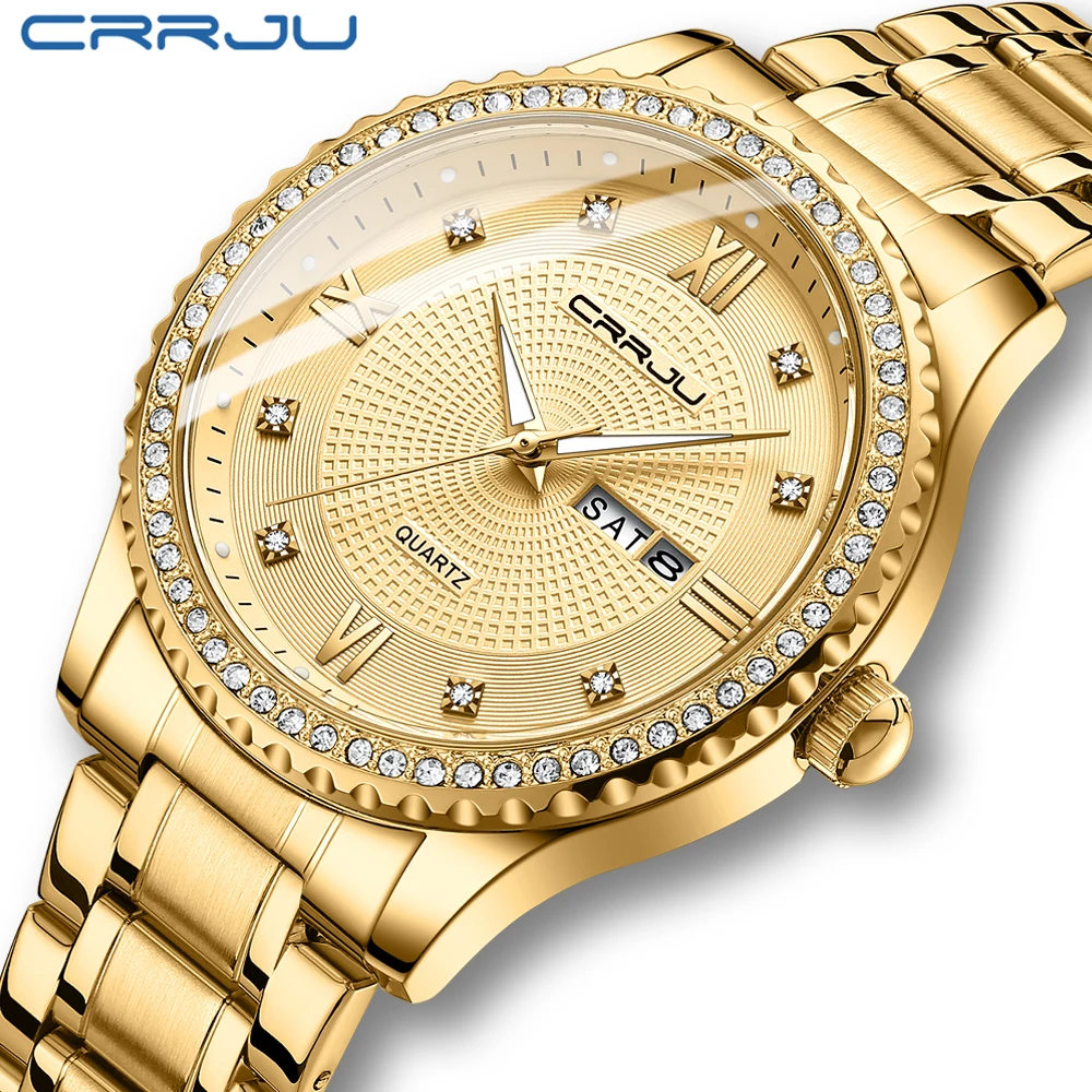 New Men Luxury Famous Rhinestone Quartz Watch