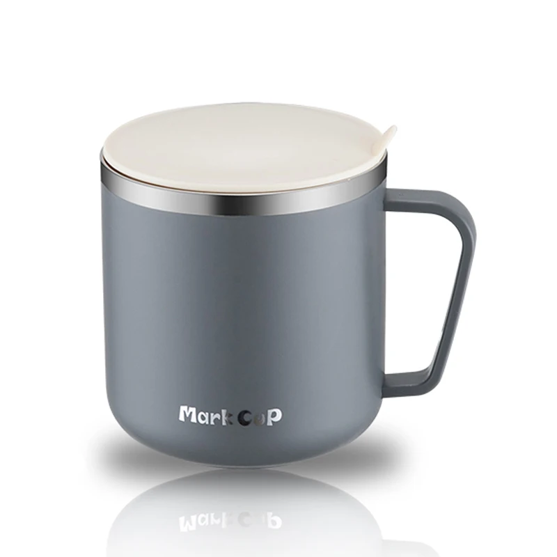 400ml Insulated Stainless Steel Coffee Mug with Li...