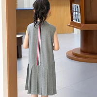 Robe sans manches de style coréen unique pour filles, vêtements d'été fins et tendance pour le collège 5
