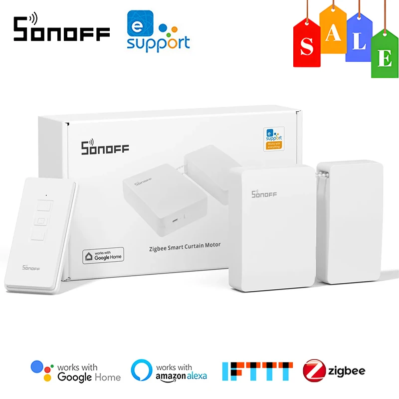 

SONOFF ZB Curtain Zigbee Smart Curtain Motor Switch DC 5V/1A Remote Control Via EWeLink APP Supports Alexa Google Home Alice