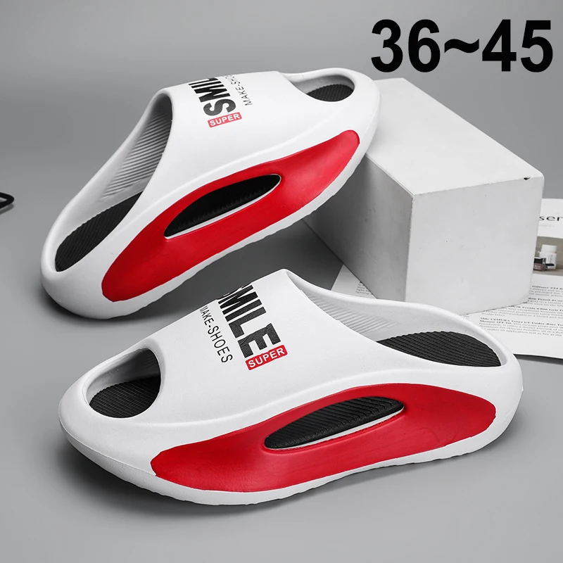 

New Summer Sneaker Slippers For Men Women Thick Bottom Platform Slides Soft EVA Hollow Unisex Sports Sandals Casual Beach Shoes