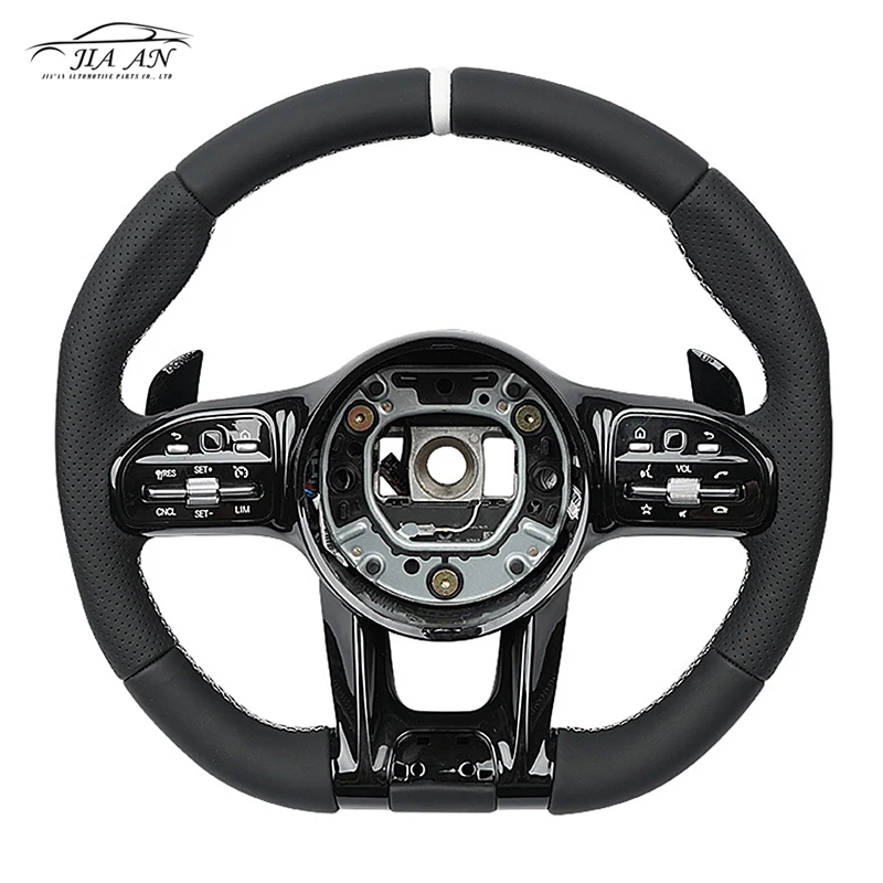 

A-MG Car Steering Wheel Fit For Mercedes W205 C63 A45 CLA45 GLA45 CLA GLA GLC 43 A 45 CLS C 63 AMG Exhaust Coupe Steering Wheel