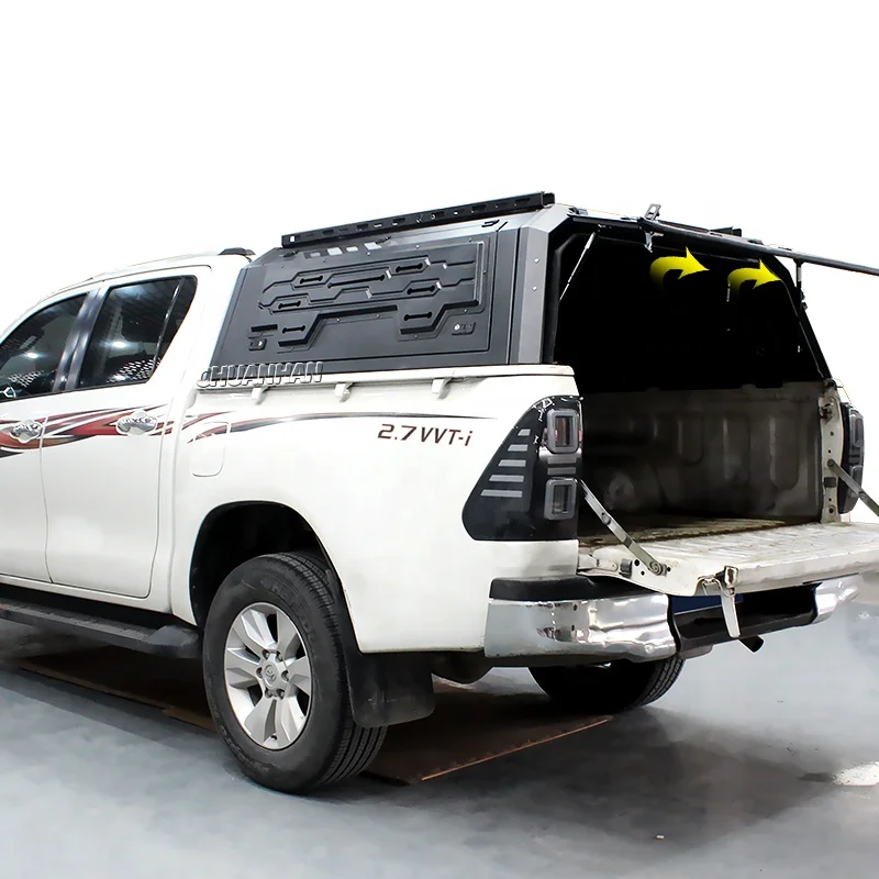 

Pick Up Truck 4X4 Car Accessories Stainless Steel Hard Top Bed Cover Aluminum Alloy Ute Tray and Canopy for Hilux Revo