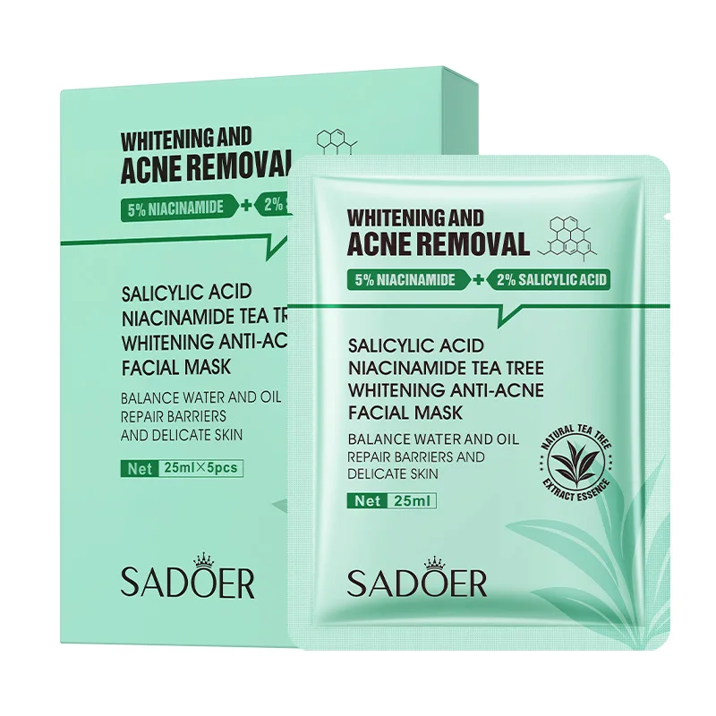 SADOER Salicylic Acid Nicotinamide Facial Masks Anti-acne Whitening Moisturizing Acne Removal Anti-Aging Facial Masks Skin Care