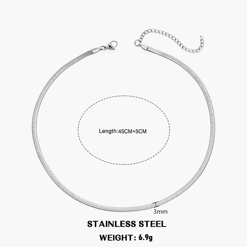 Silver-3mm-45cm
