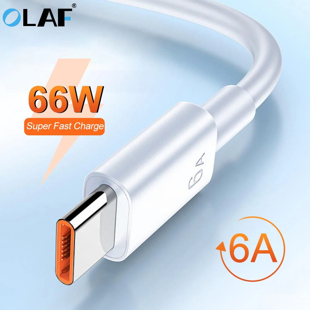 66W 6A USB C Cable Super Fast Charge For Huawei Mate 40 30 Pro Max Samsung Xiaomi 12 11 Charging USB-C Data ord |
