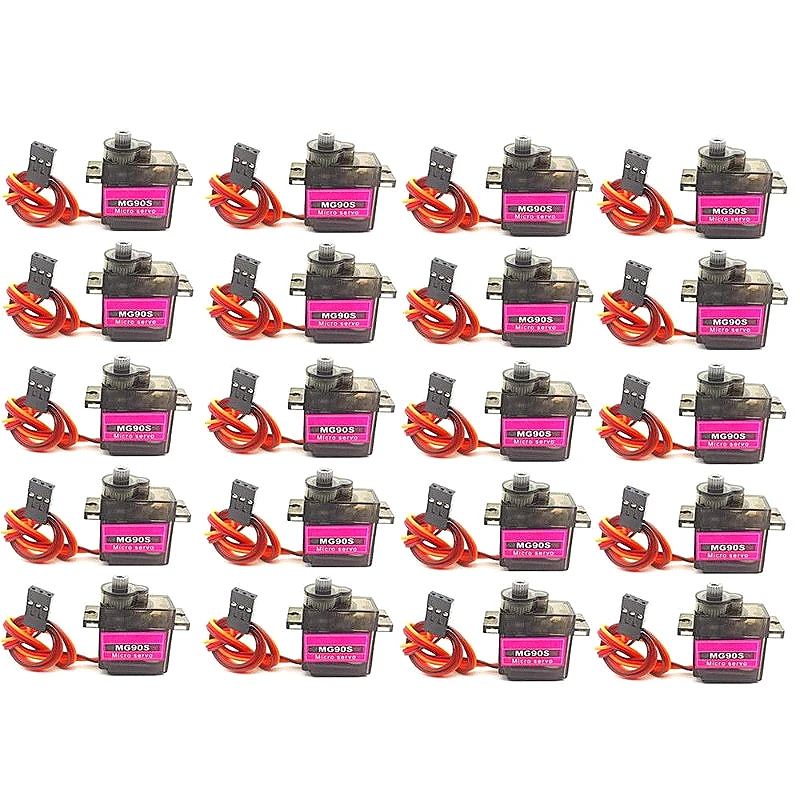 Pack of Metal Gear Servos - 180-360 Degree Range for Versatile Applications