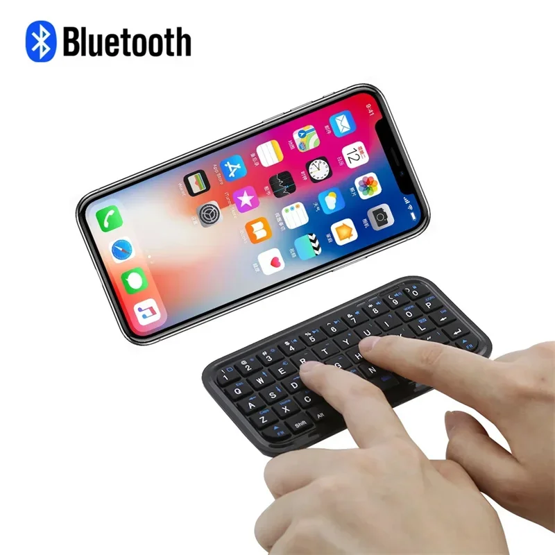 Smart Phone Mini Keyboard Bluetooth 3.0 Rechargeable Slim Travel Size Wireless Keypad Small Portable 49 Keys for Tablets Phone