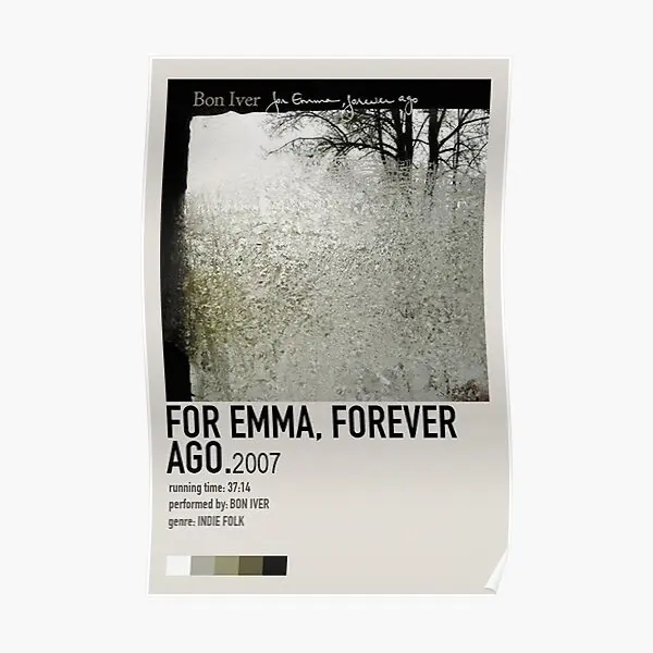 

Альбом для Emma Forever Ago, постер с современным рисунком, настенный Декор для дома, забавное винтажное художественное украшение без рамки
