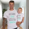 Fathers Day Family Outfit Congratulations To Dad on Our First Father's Day Together Print Family Set Father's Day Best Gift 3
