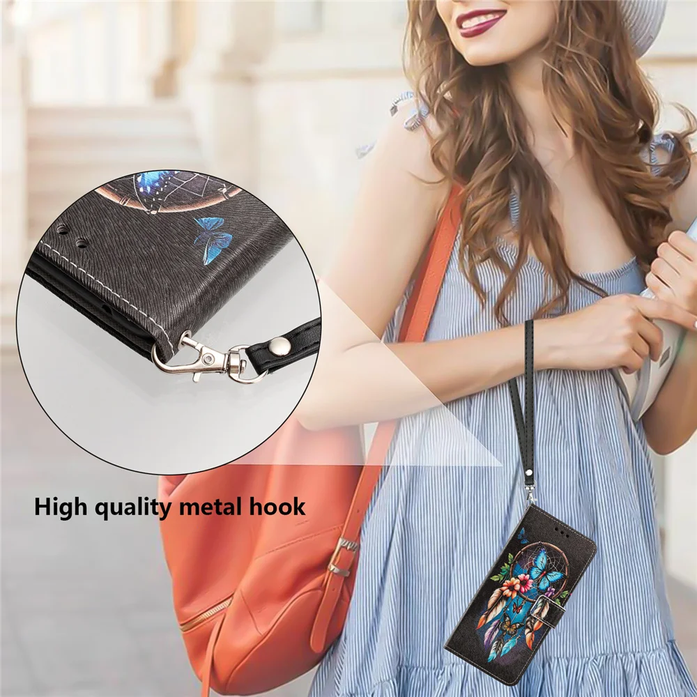 Floral Leather Flip Cover - Stylish Phone Case
