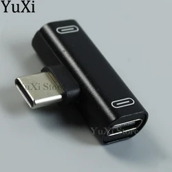 Dual Type - C Adapter & Charger with Multifunctional Earphone Converter (1 pc black)