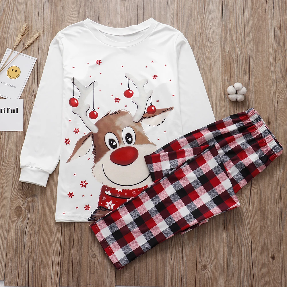 Matching Pajamas Christmas Family Pajamas Xmas Deer Adult Kid Pjs Set Baby Jumpsuit Family Pyjamas