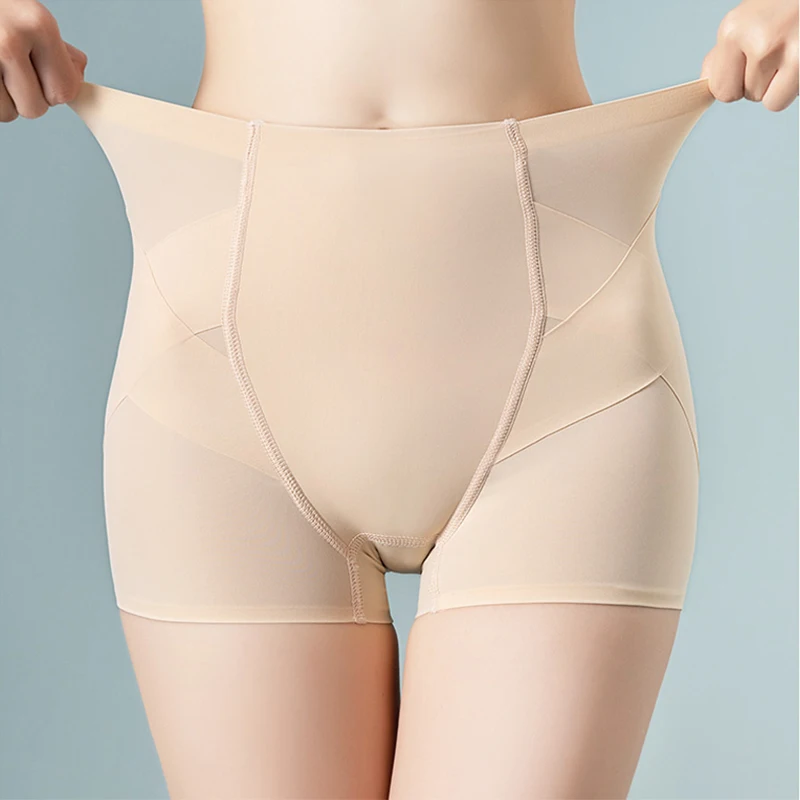 High Waist Flat Belly Panties Plus Size Seamless Women's Shorts Body Shaping Boxers XL Safety Shorts Slimming Underwear
