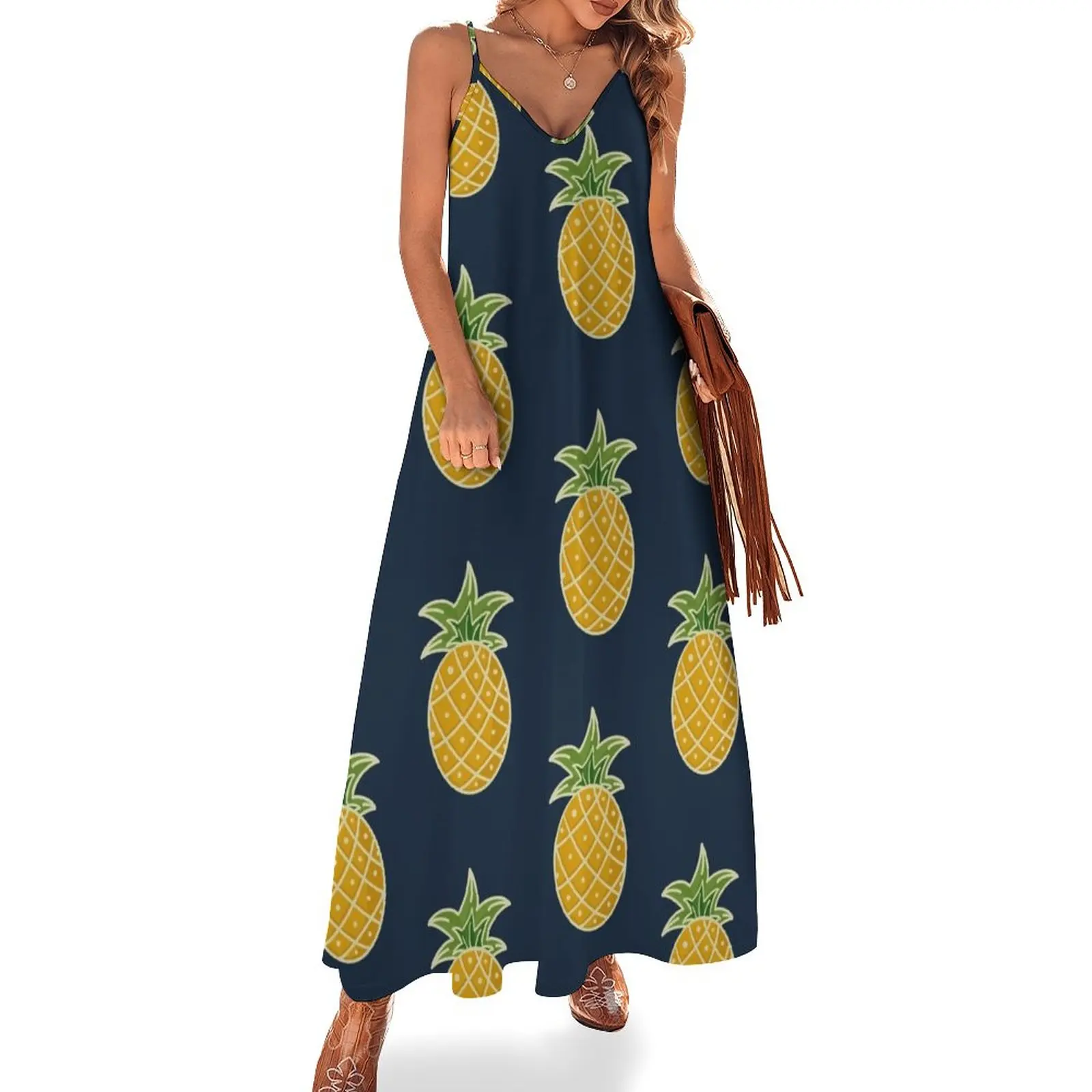 

Pineapple - Navy Sleeveless Dress Dresses dresses for special events dress dresses