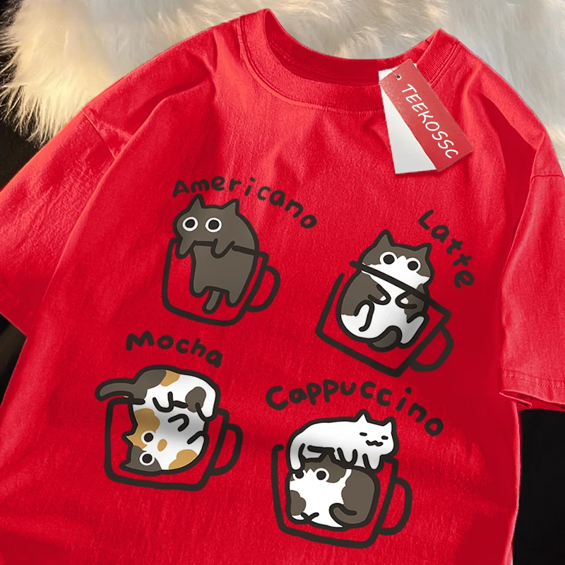 여름 필수 아이템, 고양이 프린트 티셔츠