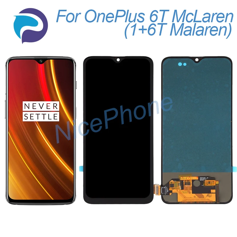 

Для ONEPLUS 6T McLaren LCD дисплей кодирующий преобразователь сенсорного экрана в сборе Замена 6,41 "1 + 6T McLaren ЖК-экран