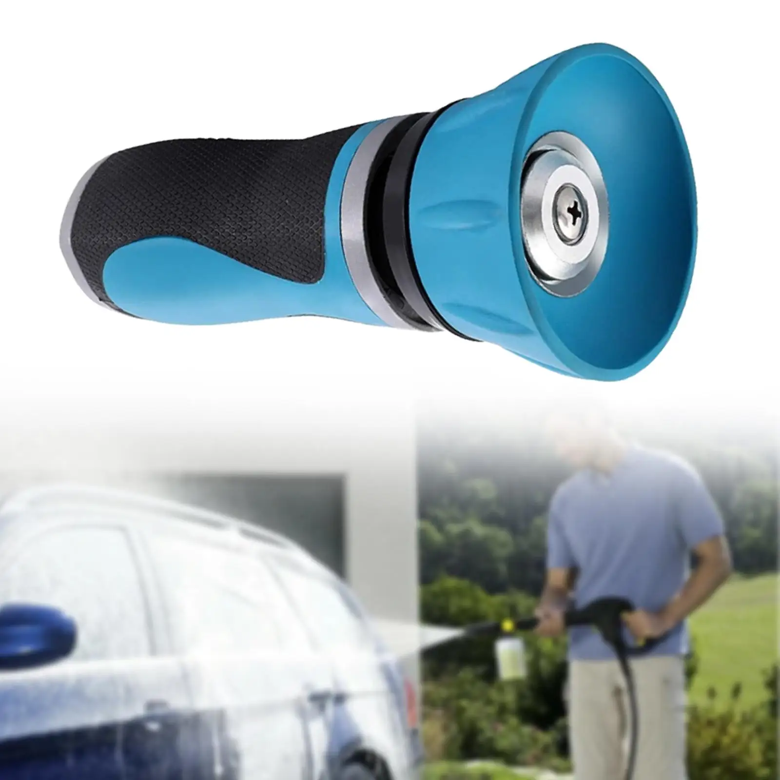 Garden Hose Nozzle Hose Pipe Sprinkler Ergonomic Handle Large Stream Sprayer Nozzle for Home Use Car Wash Showering Pets