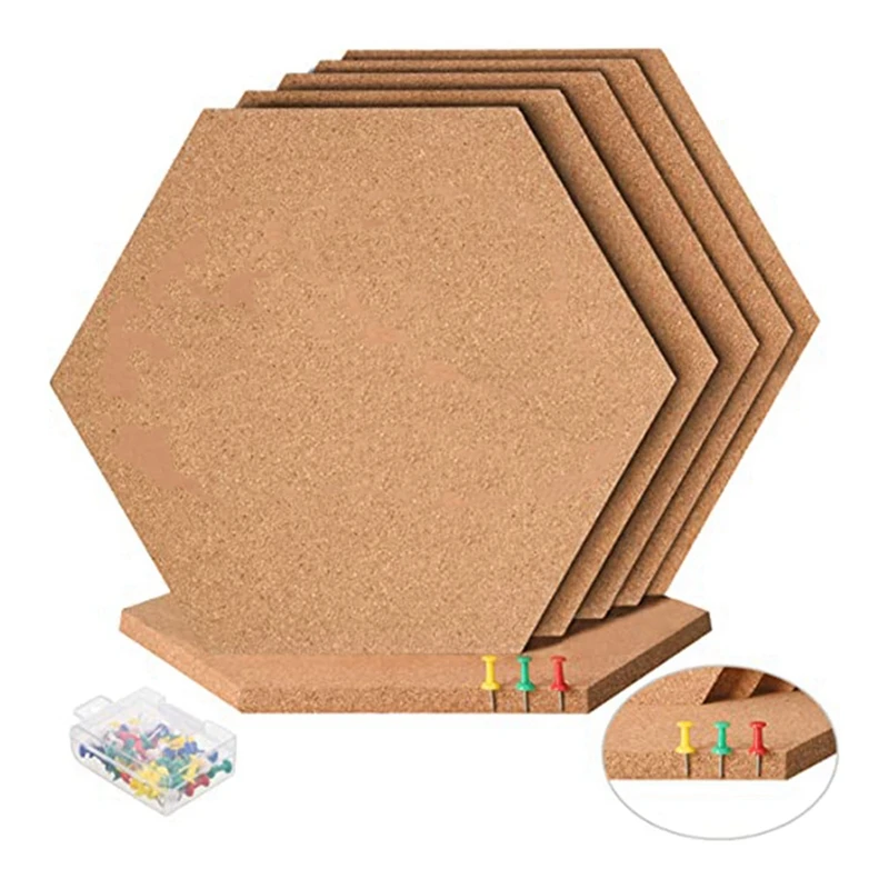 18pcs-hexagon-cork-board-tiles-self-adhesive-thick-corkboards-for-wall-memo-boards-pin-board-decorative-bulletin-board