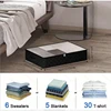 Under Bed Storage Containers,Underbed Storage 4.5 Inches Low Profile with Sturdy Sidewalls/Bottom for Clothes, Blanket, Pillows 5