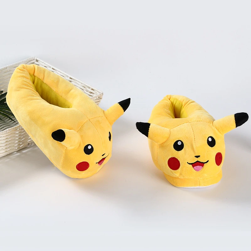 子供と大人のためのポケモンぬいぐるみスリッパ ピカチュウの漫画の靴 屋内 冬 かわいい アニメ 子供と女の子へのギフト 限定版 野球帽 Aliexpress