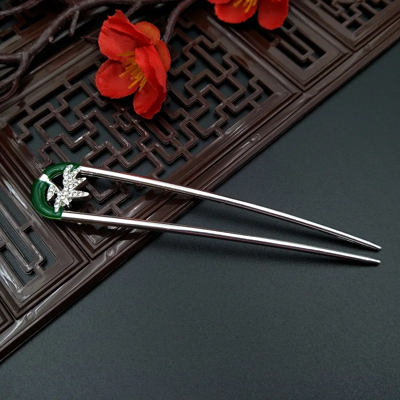 여성용 핸드메이드 헤어 액세서리, 금속 머리핀, 신부 헤드웨어, 가방당 10 개, 128x24mm