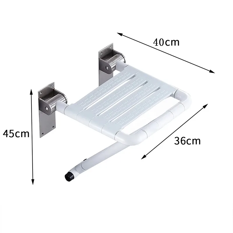 Quality Sitting Toilet Bathroom Stool Folding Adults Folding Metal Shower Chair Wall Mounted Sgabello Doccia Bathroom Furniture 5