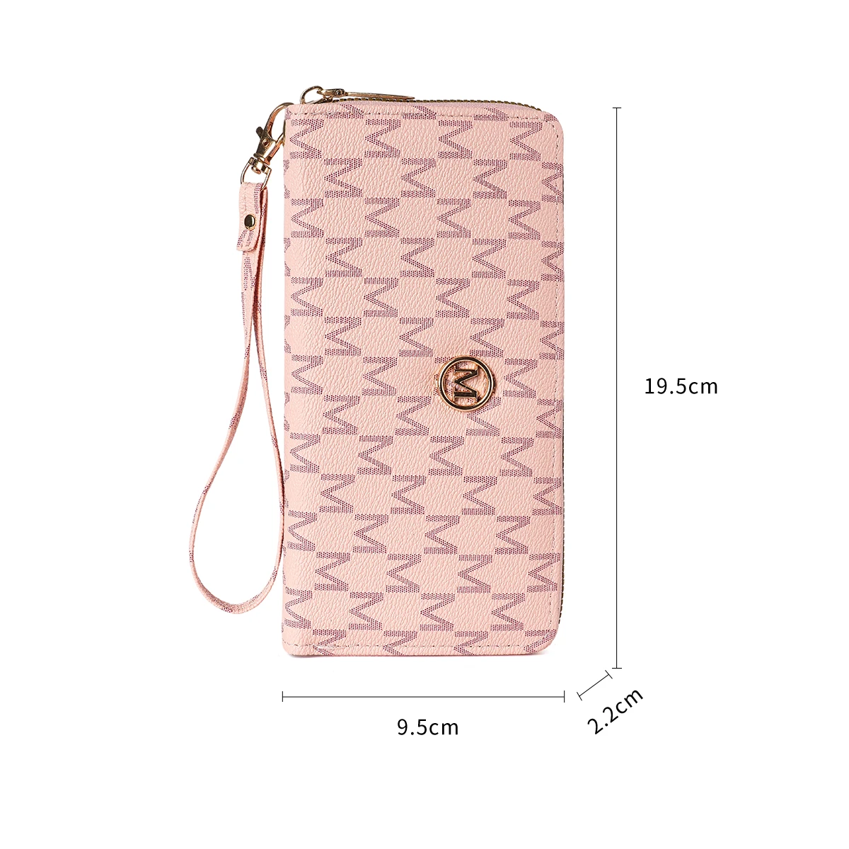 Women's Wallet Single Zipper Floral Letter Print Fashionable Coin Purse Compact Money Holder 6