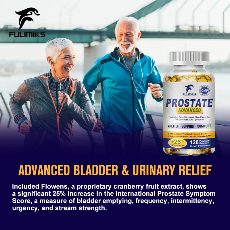 Prostate-Men's Health Supplement, Reduce Nighttime Bathroom Trips, Relieve Frequent Urination