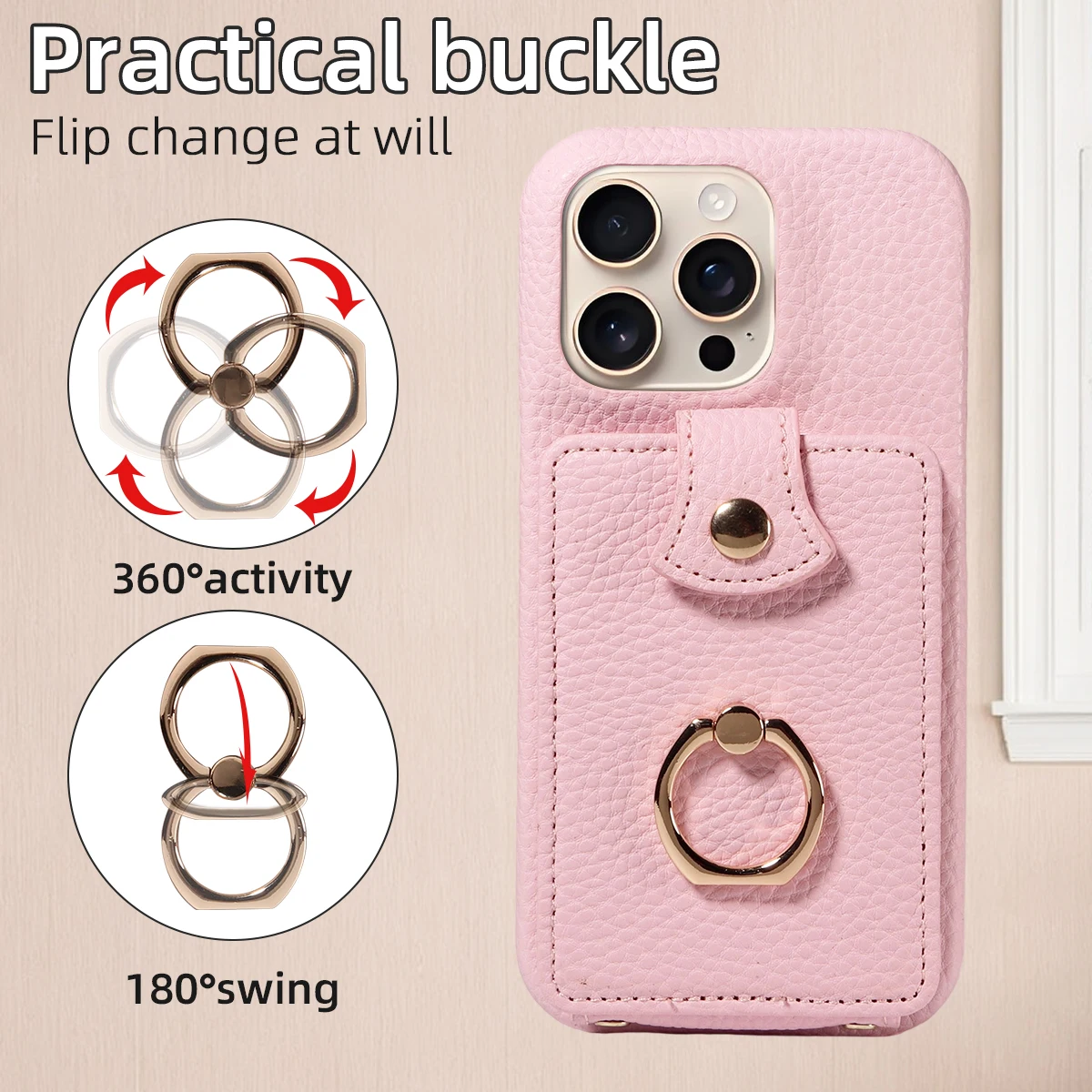 Fashionable Leather Multi-Card Wallet Stand Phone Case - Portable & Multifunctional Protective Cover