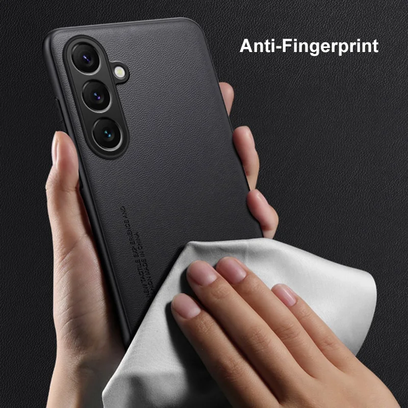 Luxury PU Leather Shockproof Matte Silicone Protective Phone Case