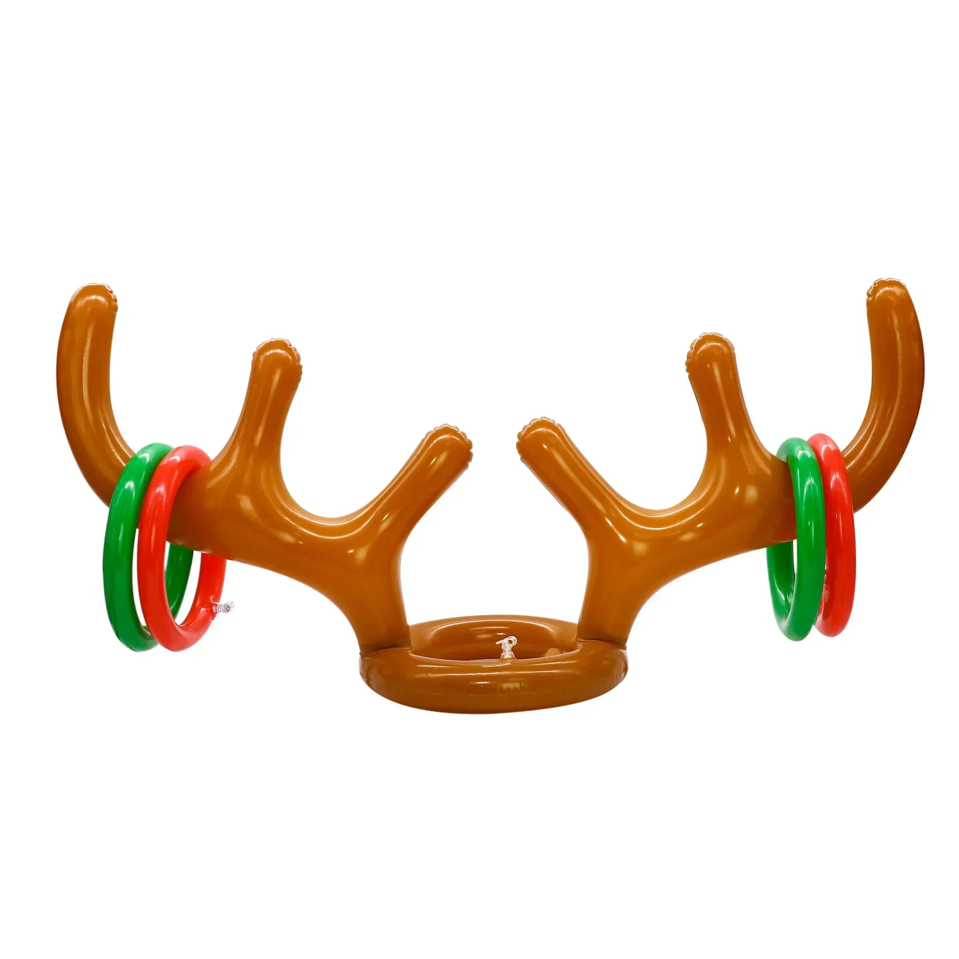 Christmas Inflatable Reindeer Antler Hat Ring Toss Funny Family Game Kids Gift Toy Xmas Party Supplies 2024 Christmas Home Decor