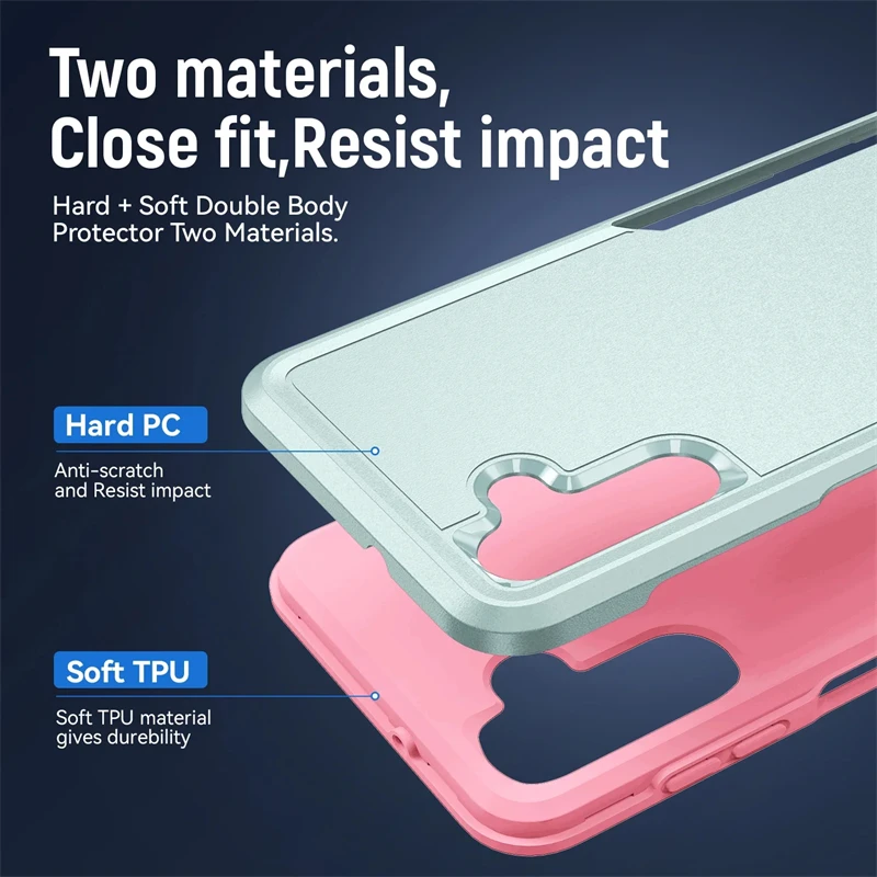 Rugged Shockproof Hybrid Phone Case - Heavy-Duty Protection Cover