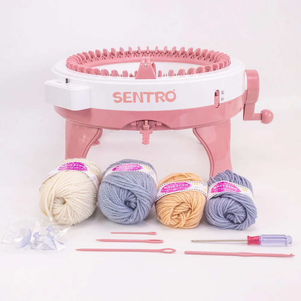 Versatile Efficient 22/40/48-Needles Hand Knitting Machine for DIY Scarves Sweaters Hats Socks Craft Project for Adults and Kids